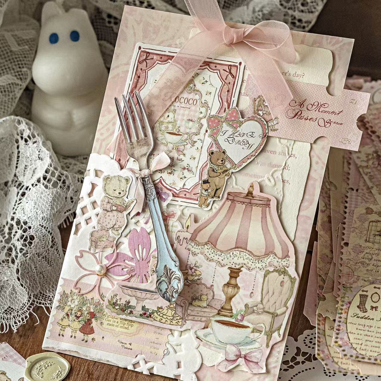 Gilded Stamp Stickers — 20 pics, Tea Talk Series
