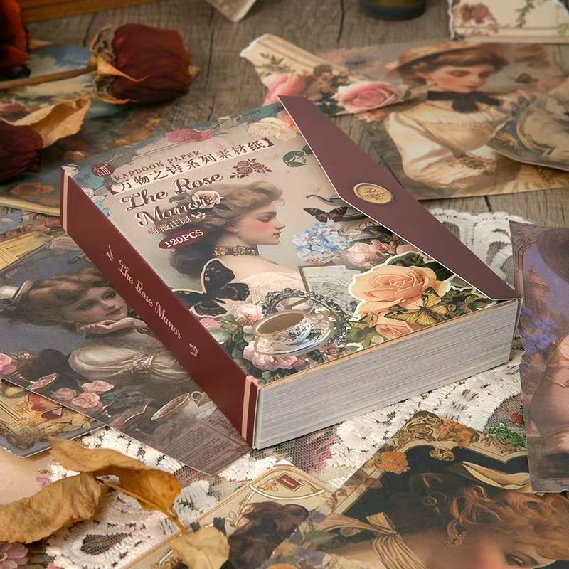 Vintage Scrapbook Paper Collection — Storybook Box-120 sheets