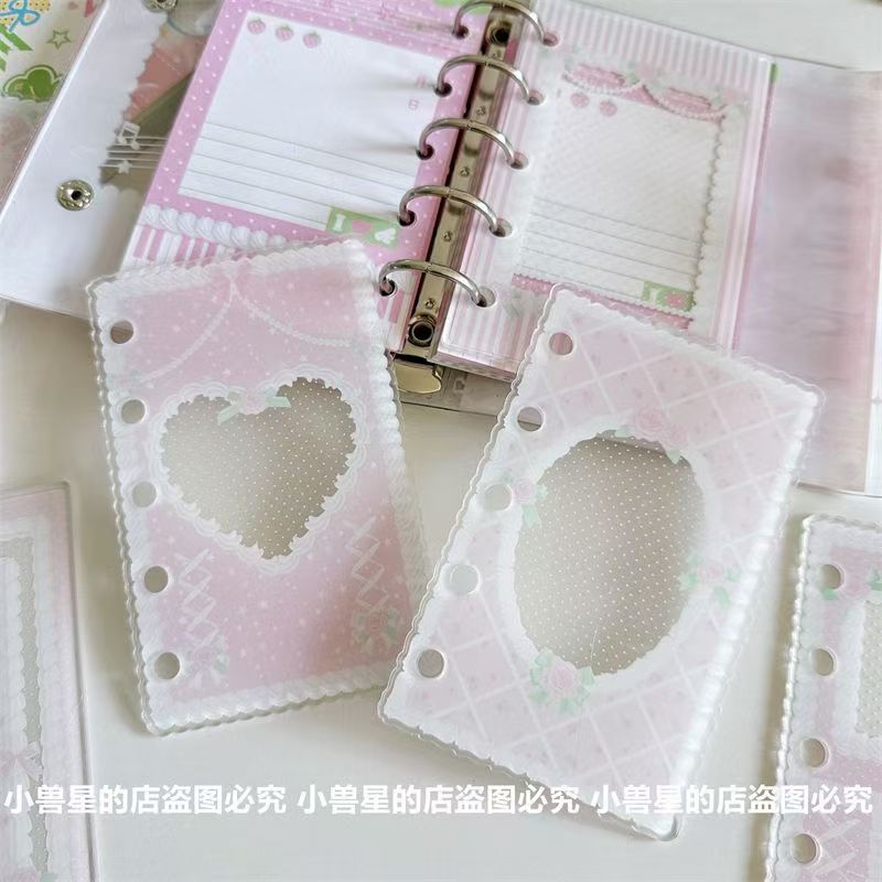 Cream Rose Acrylic Divider Pages – M5 Ring Planner Lace Tab Inserts, 6 Designs