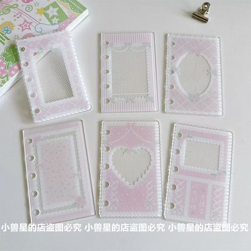 Cream Rose Acrylic Divider Pages – M5 Ring Planner Lace Tab Inserts, 6 Designs