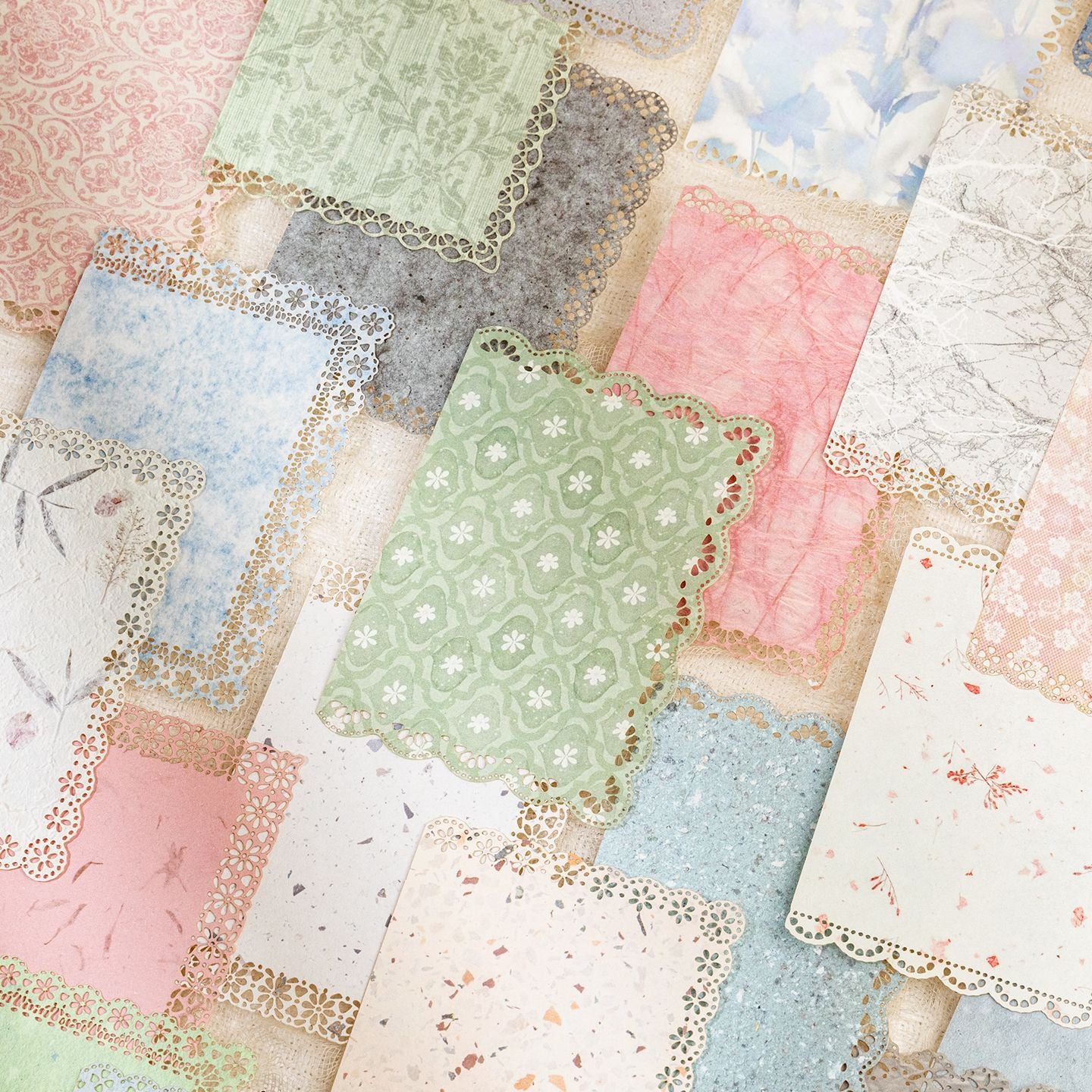 Lace Border M5 Refill Paper - 20 Sheets Decorative Inner Pages for Planners