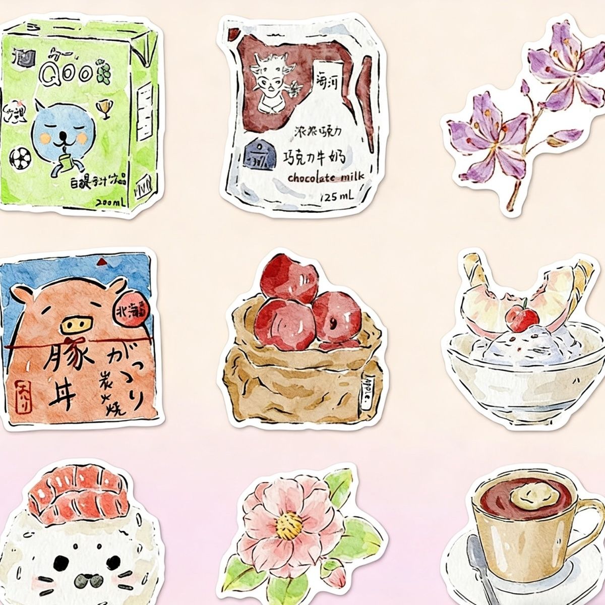 Little Kitchen Sticker Set — 99 No-Repeat Designs