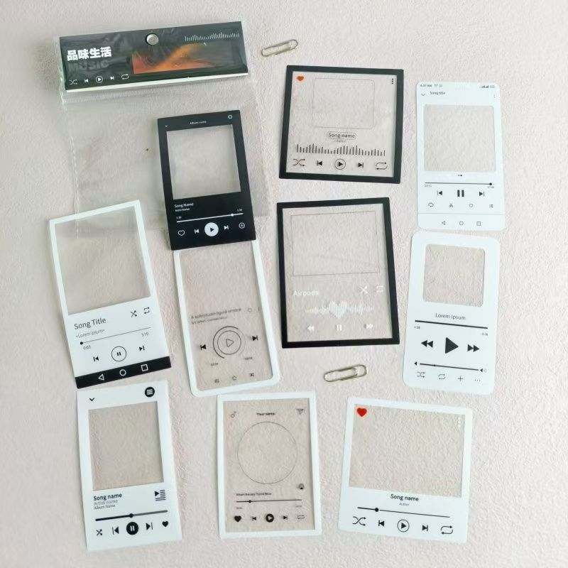 Vintage Film Frame PET Border Stickers - Clear Transparent Sticker Sheet for Journaling & Photo Decoration
