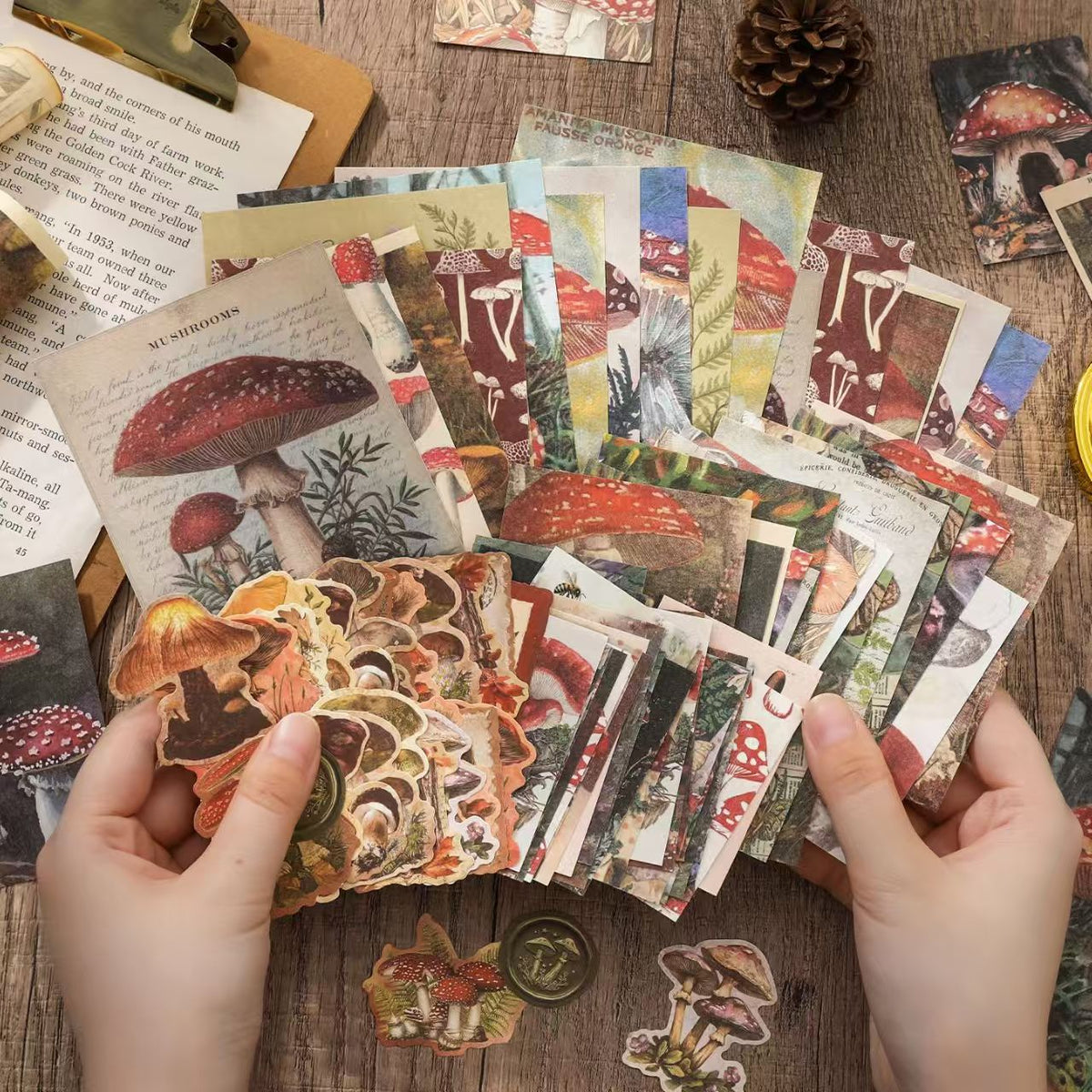 Vintage Butterfly Collage Paper Pack – 100 Sheets Nature Ephemera for Journaling & Scrapbooking, 4 Designs