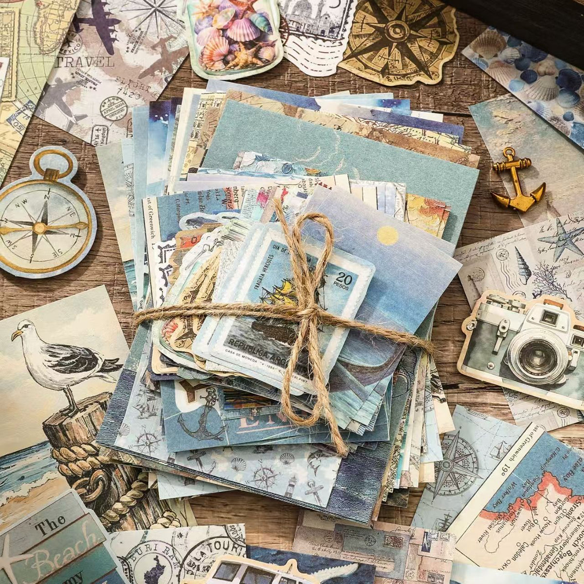 Vintage Butterfly Collage Paper Pack – 100 Sheets Nature Ephemera for Journaling & Scrapbooking, 4 Designs