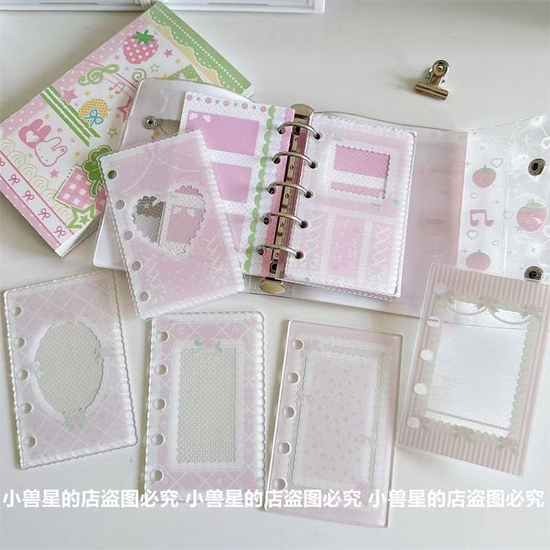 Cream Rose Acrylic Divider Pages – M5 Ring Planner Lace Tab Inserts, 6 Designs