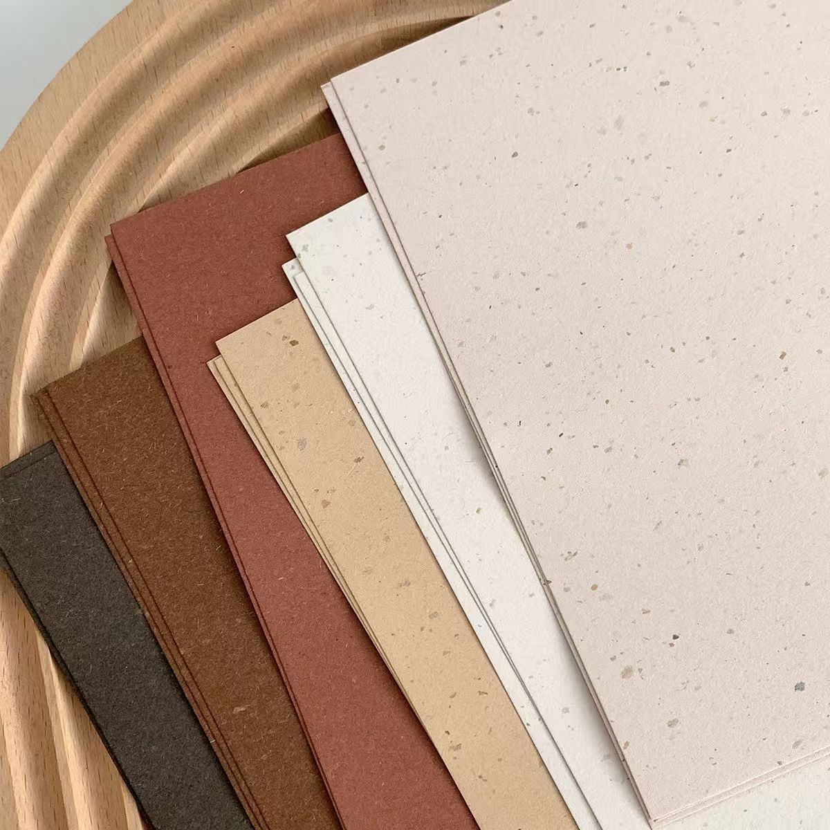 Coffee-Tone Paper Refill Set - 6 Colors, 120 Sheets, ~2cm Thick, Punched or Unpunched (A7/A6/M5/B6)