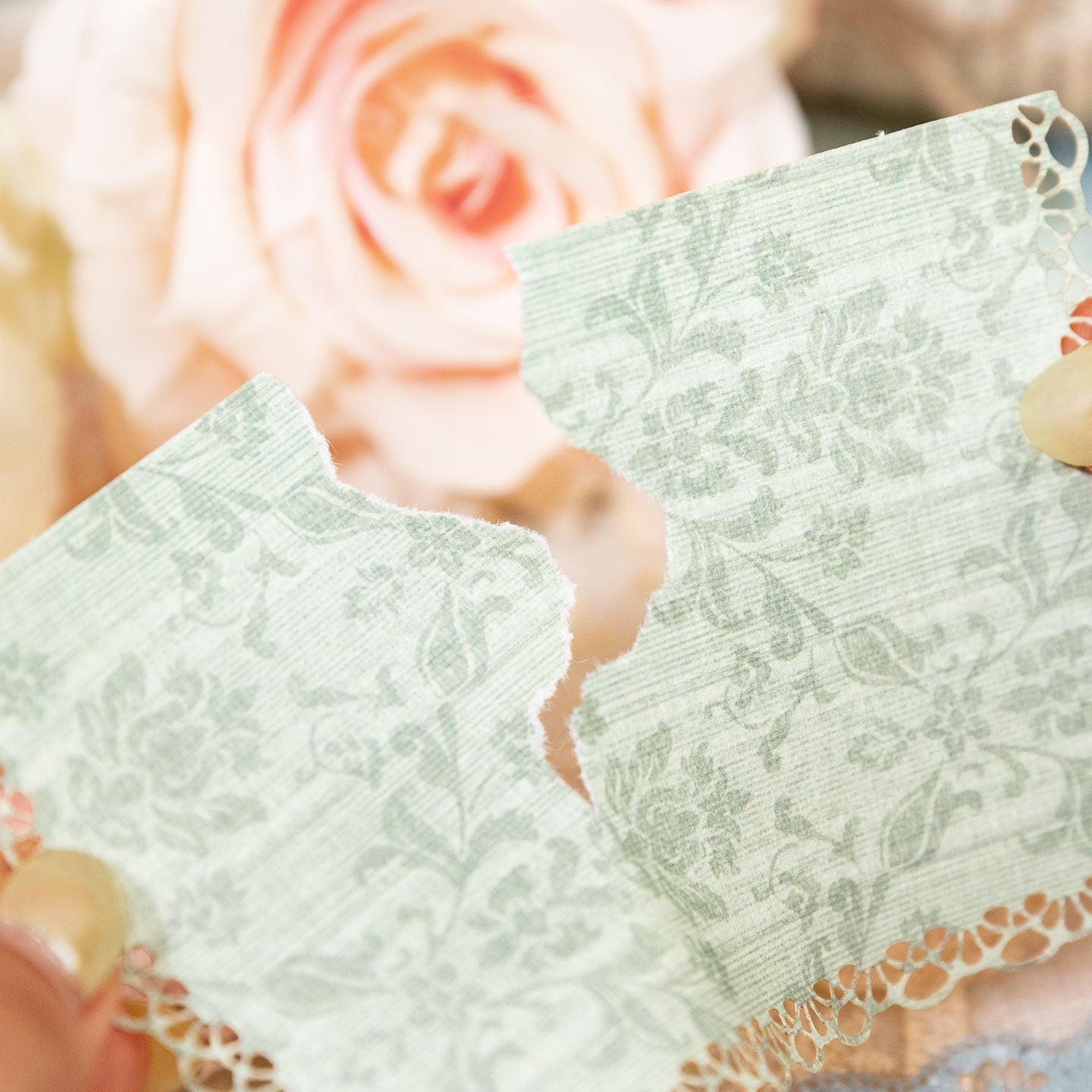 Lace Border M5 Refill Paper - 20 Sheets Decorative Inner Pages for Planners
