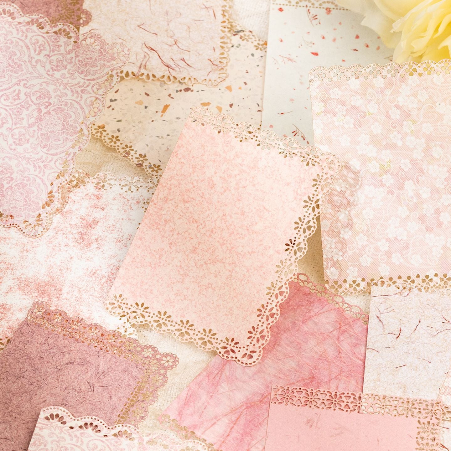 Lace Border M5 Refill Paper - 20 Sheets Decorative Inner Pages for Planners