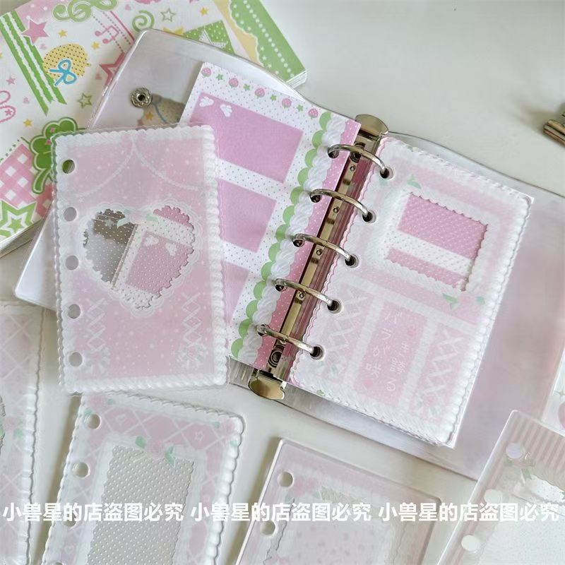 Cream Rose Acrylic Divider Pages – M5 Ring Planner Lace Tab Inserts, 6 Designs