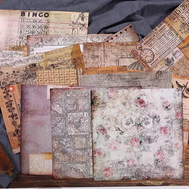 Vintage Celestial & Astronomy Paper Set - 20 Sheets European Newspaper Script Journal Background Paper
