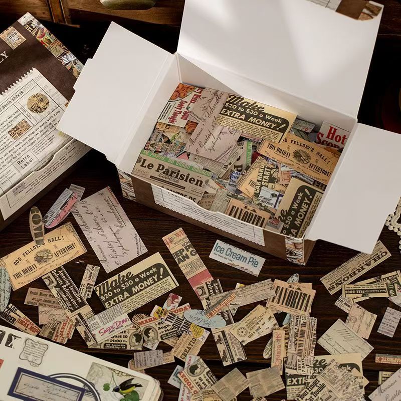 Vintage Label Sticker Box Set -Ticket & Label Stickers for Journaling & Card Making