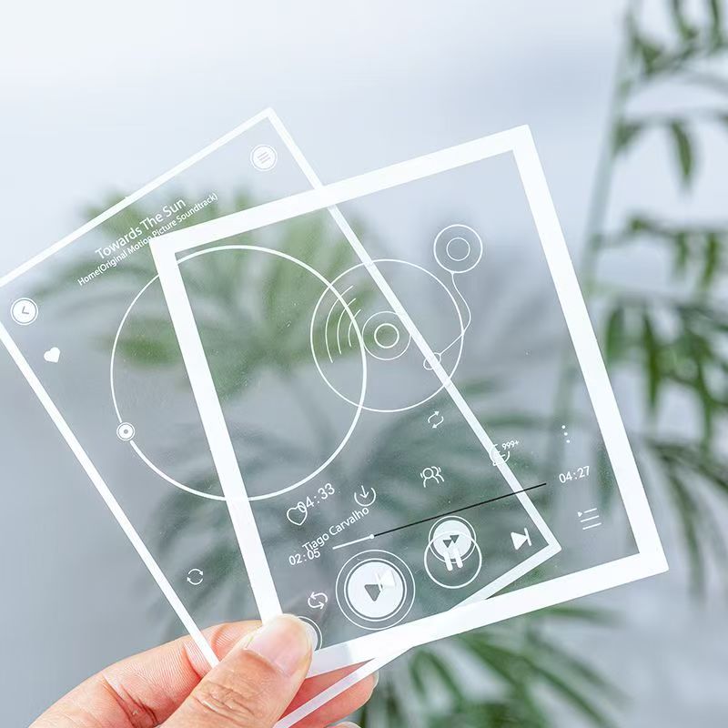 Vintage Film Frame PET Border Stickers - Clear Transparent Sticker Sheet for Journaling & Photo Decoration
