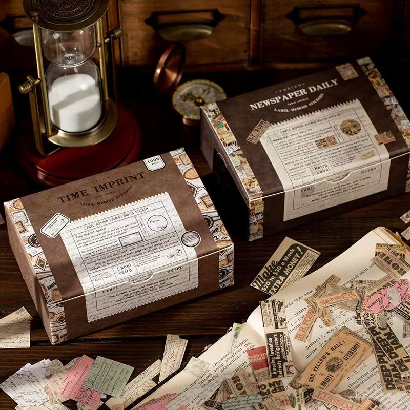 Vintage Label Sticker Box Set -Ticket & Label Stickers for Journaling & Card Making