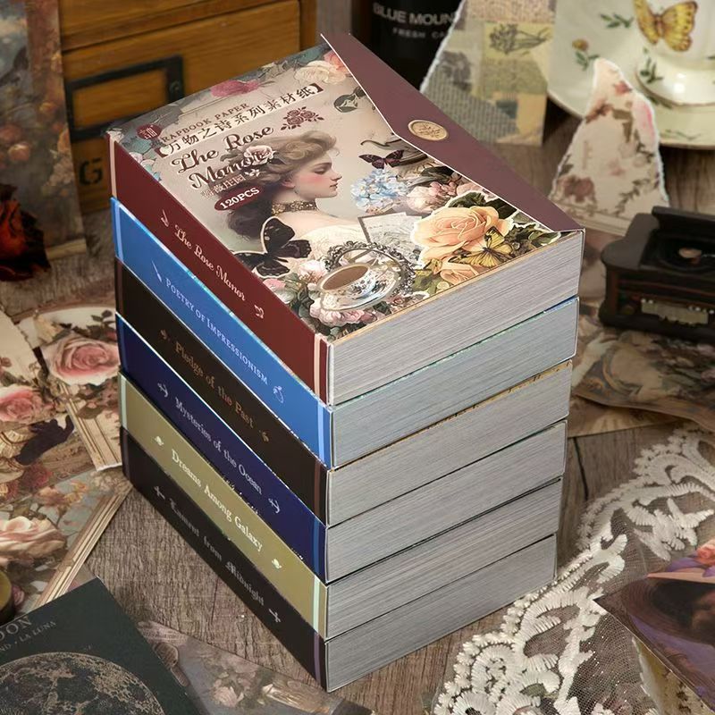 Vintage Scrapbook Paper Collection — Storybook Box-120 sheets