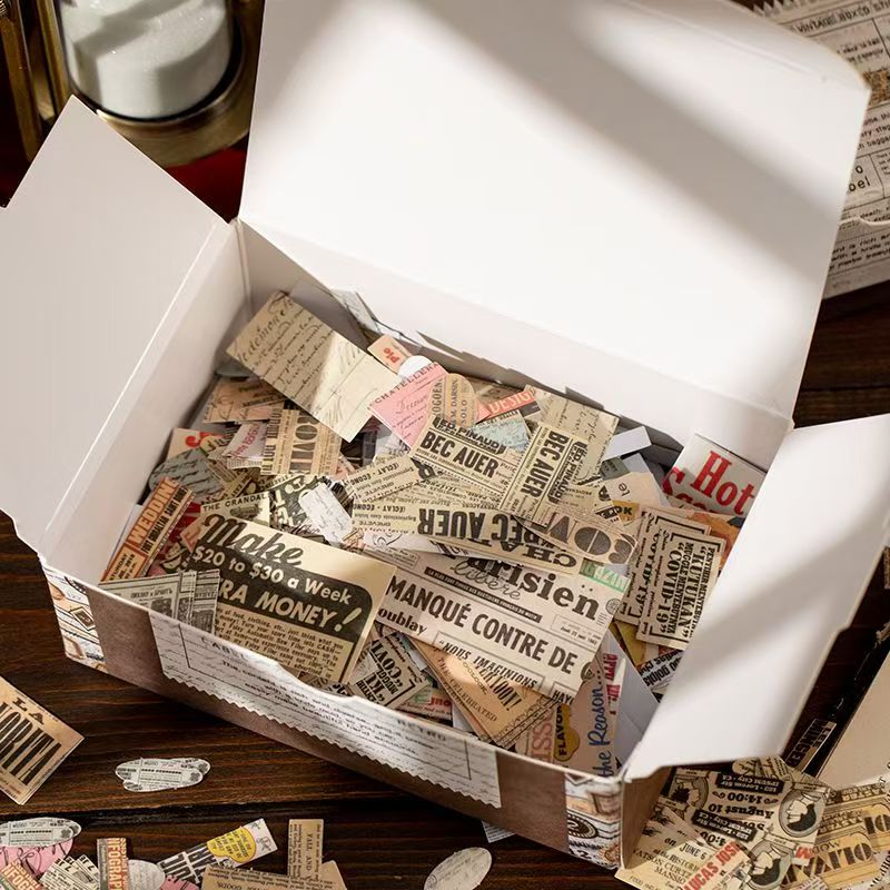 Vintage Label Sticker Box Set -Ticket & Label Stickers for Journaling & Card Making
