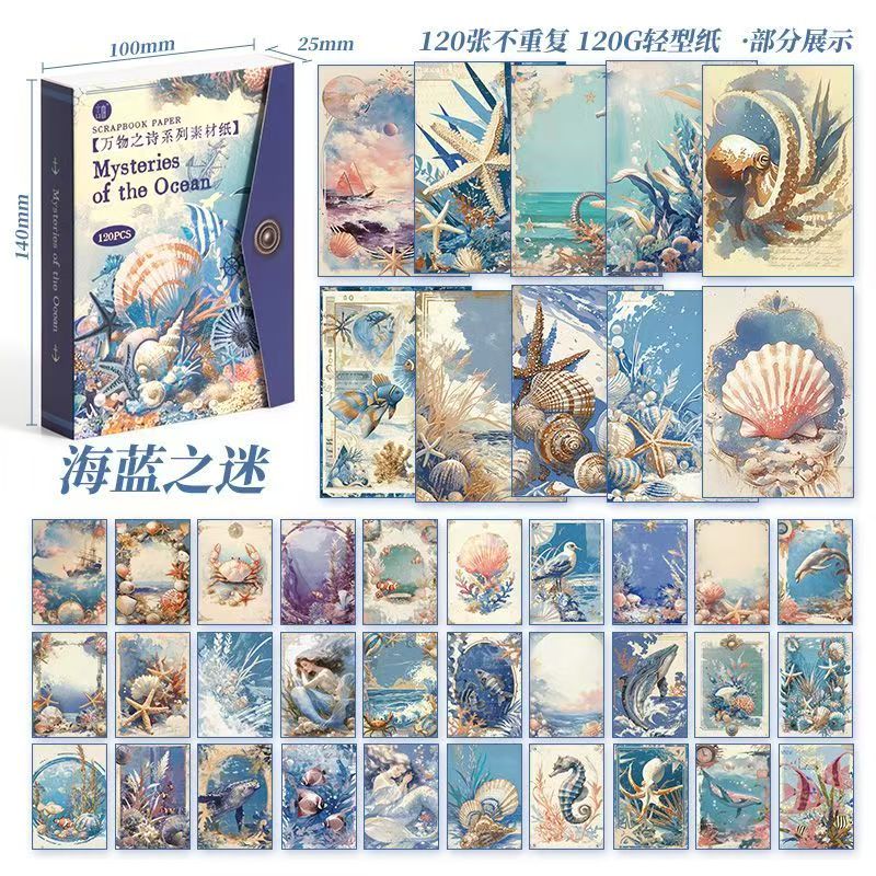 Vintage Scrapbook Paper Collection — Storybook Box-120 sheets