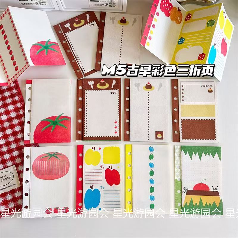 M5 Mixed-Design Journal Inner Pages – Tomato & Pudding Illustrated Ring Planner Refill, Mixed Pack