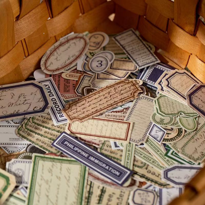 Vintage Label Sticker Box Set -Ticket & Label Stickers for Journaling & Card Making