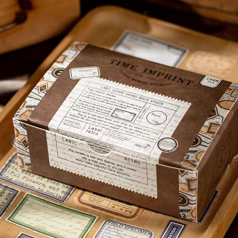 Vintage Label Sticker Box Set -Ticket & Label Stickers for Journaling & Card Making