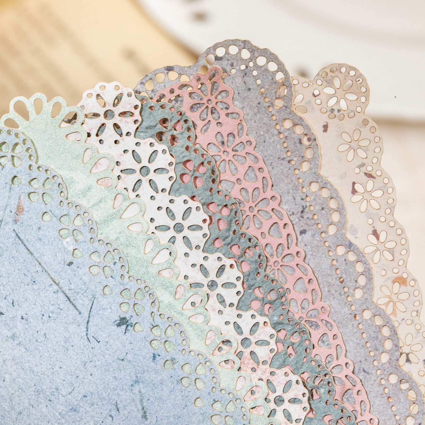 Lace Border M5 Refill Paper - 20 Sheets Decorative Inner Pages for Planners
