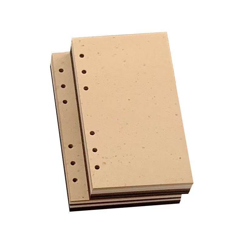 Coffee-Tone Paper Refill Set - 6 Colors, 120 Sheets, ~2cm Thick, Punched or Unpunched (A7/A6/M5/B6)