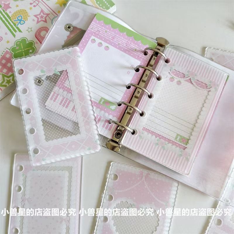 Cream Rose Acrylic Divider Pages – M5 Ring Planner Lace Tab Inserts, 6 Designs