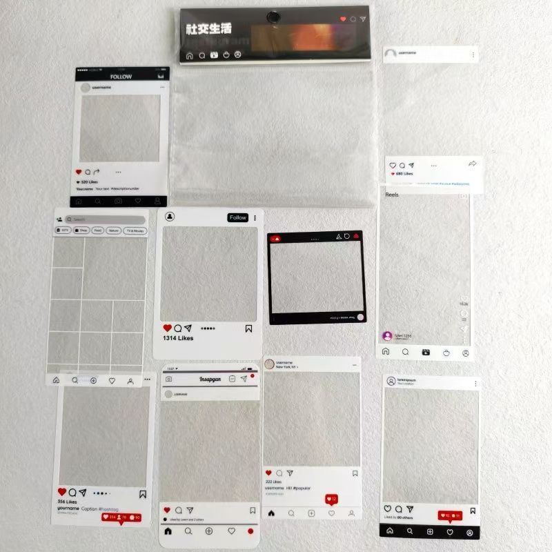 Vintage Film Frame PET Border Stickers - Clear Transparent Sticker Sheet for Journaling & Photo Decoration