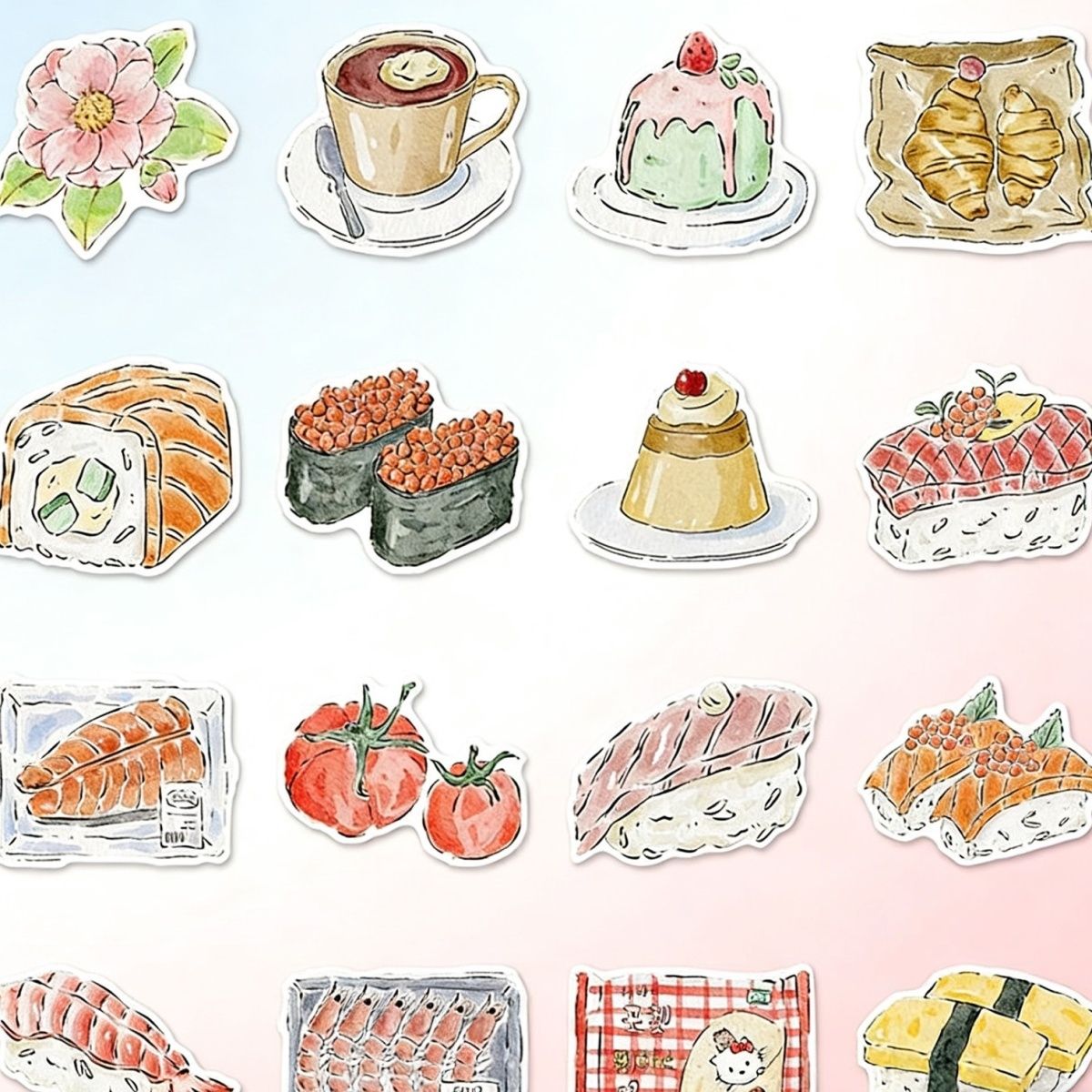 Little Kitchen Sticker Set — 99 No-Repeat Designs