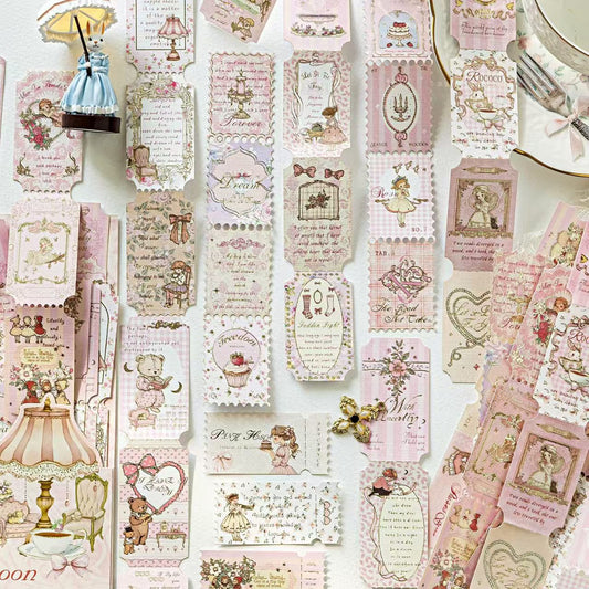 Gilded Stamp Stickers — 20 pics, Tea Talk Series