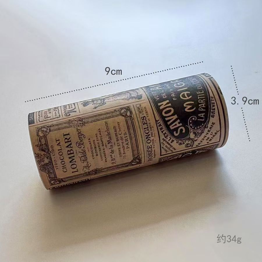 Vintage Print Washi Tape — Wide Roll