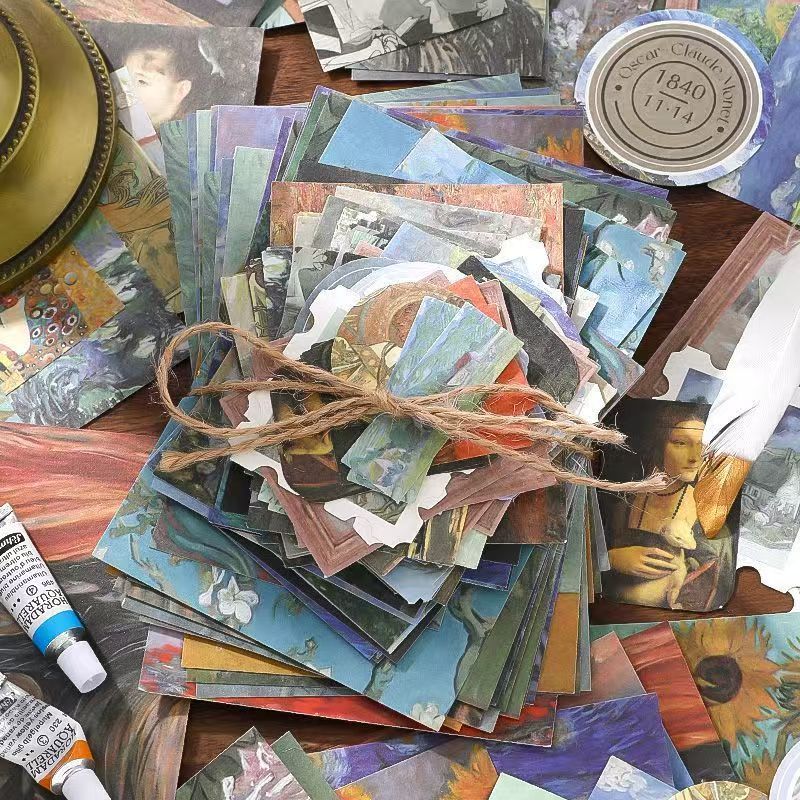 Vintage Letters Ephemera Bundle-4 styles（100 sheets of old-world paper scraps for your journal.）