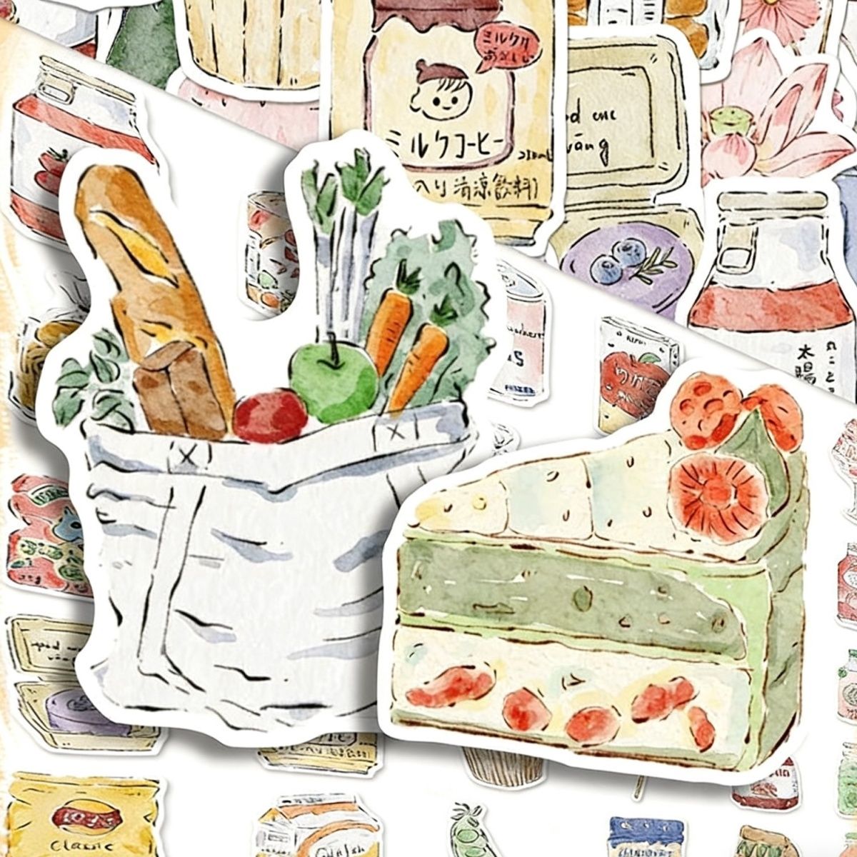Little Kitchen Sticker Set — 99 No-Repeat Designs